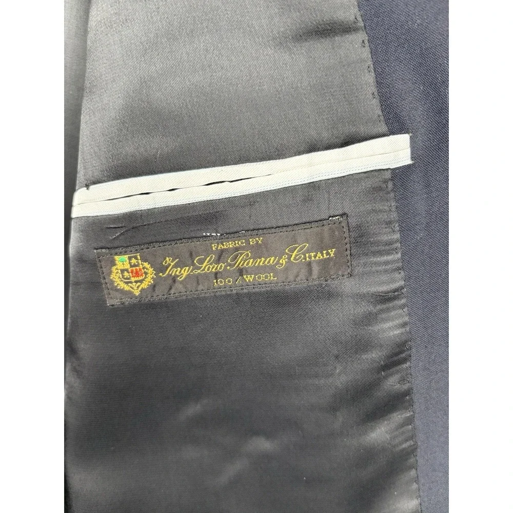 Loro Piana 100% Wool Joseph Abboud Navy Blazer Sport Coat US 52R Made USA